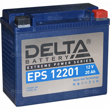 Мотоаккумулятор Delta EPS 12201 YTX20HL-BS 20Ач, обратная полярность