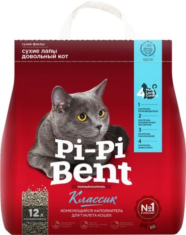 Наполнитель Pi-Pi Bent комкующийся 12л