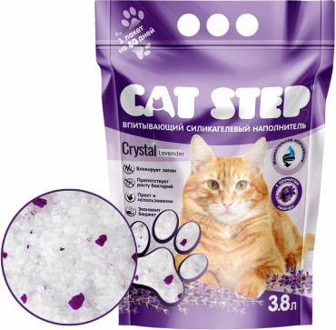 Наполнитель впитывающий силикагелевый Cat Step Arctic Lavender 3.8л