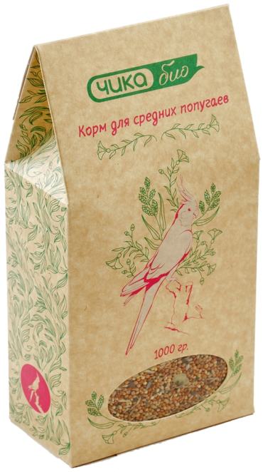 Корм для птиц Чика био для средних попугаев 900г