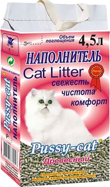 Наполнитель для кошачьего туалета Pussy-Cat древесный 10л