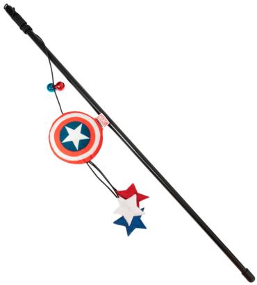 Игрушка для кошек Triol Disney Marvel Капитан Америка Удочка-дразнилка 6.5*47см