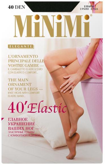 Гольфы Mininmi Elastic 40 Lycra Nero Черные 2 пары
