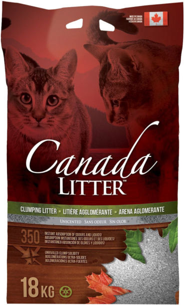 Наполнитель для кошачьего туалета Canada Litter комкующийся 18кг