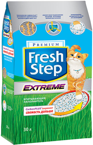 Наполнитель для кошачьего туалета Fresh Step Extreme впитывающий 30л
