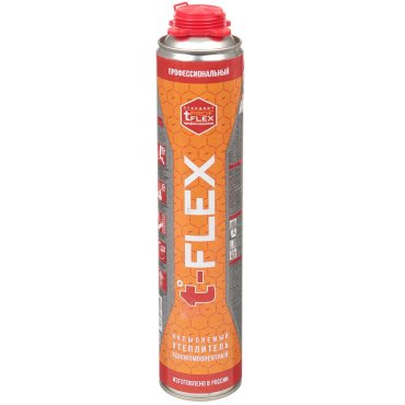 Пена-утеплитель Profflex, профессиональная, 100, 850 мл, 940 г, T-flex, всесезонная