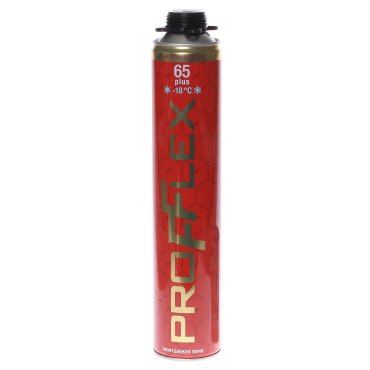 Пена монтажная Profflex, профессиональная, 65, 850 мл, Red Plus, зимняя, специальная