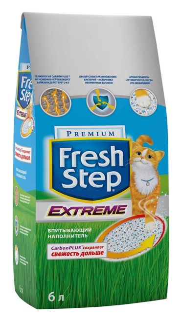 Наполнитель Fresh Step Extreme впитывающий цеолит без запаха 3,17кг 6 л