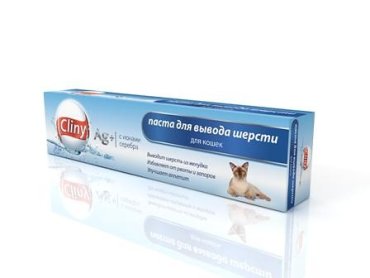 Витаминно-минеральная добавка для кошек Cliny для выведения шерсти паста 75 мл