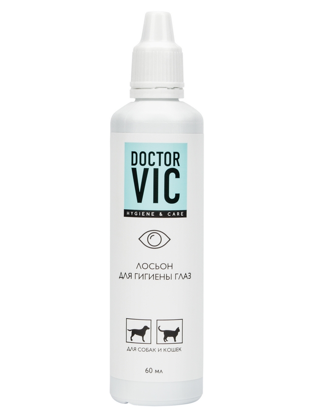 Лосьон для глаз для кошек и собак Doctor VIC для гигиены глаз 0,06 л