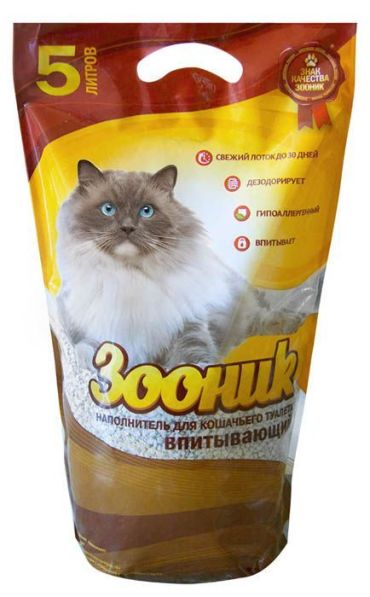 Наполнитель Зооник впитывающий впитывающий цеолит без запаха 3,55кг 5 л