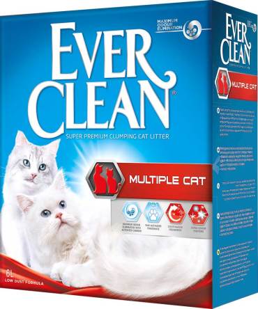 Наполнитель Ever Clean Multiple Cat комкующийся бентонит свежесть 6кг 6 л