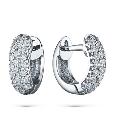 Серьги из белого золота с бриллиантами э0901сг08169400