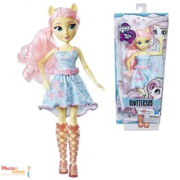 Кукла My little Pony Equestria Girls Классический стиль Флаттершай 28 см E0666/E0349