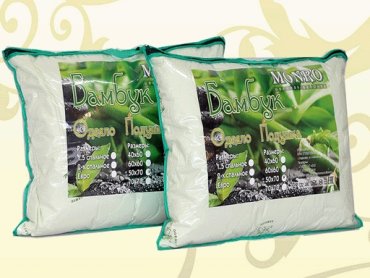 Подушка Бамбук Эконом 70*70 (п/э ультрастеп.вес 0,9кг конверт) НФ-0000348
