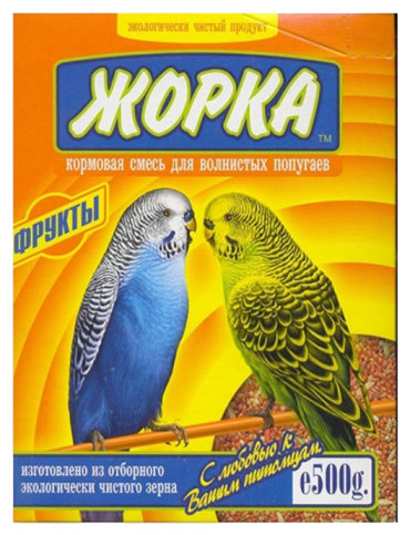 Основной корм Жорка Фрукты для волнистых попугаев 500 г