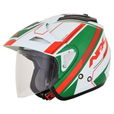 Шлем AFX FX-50 SIGNAL JET WHITE/GREEN/RED, размер L