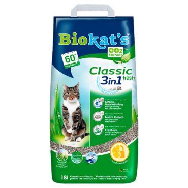 Комкующийся наполнитель для кошек BioKat бентонитовый, 18 л