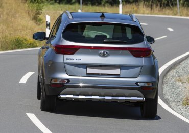 Защита заднего бампера d57 усиленная Rival Kia Sportage IV (кр.GT-Line) 2018-, R.2811.003