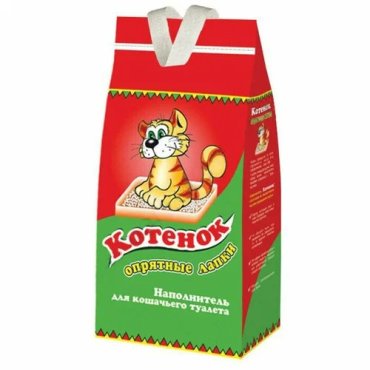 Наполнитель для туалета кошек Котенок Опрятные лапки, впитывающий, 3.5 л