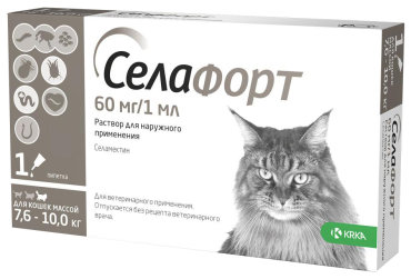 Раствор KRKA Селафорт для кошек 7,6-10 кг 1 мл