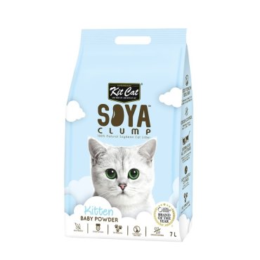 Комкующийся наполнитель для кошек Kit Cat SoyaClump соевый, 2.5 кг, 7 л,