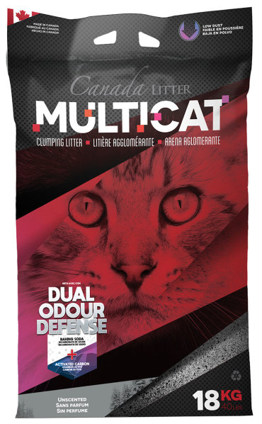 Комкующийся наполнитель для кошек Canada Litter MULTICAT бентонитовый, 18 кг