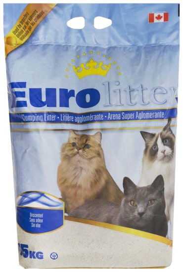 Комкующийся наполнитель для кошек Eurolitter Dust Free бентонитовый, 15 кг