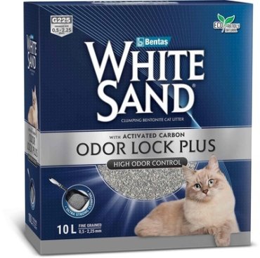 Комкующийся наполнитель White Sand, без запаха с активированным углем, 8,5 кг