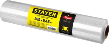 STAYER cтрейч-пленка упаковочная 300м х 450мм, 17мкм, ( 12611 )