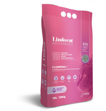 Комкующийся наполнитель для кошек Lindocat ADVANCED CLUMPING +, бентонитовый, 10 кг, 10 л,