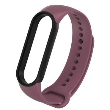 Ремешок для Xiaomi Mi Band 5 Чехольчикофф TPU Вид 7 Темно фиолетовый