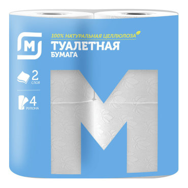 Туалетная бумага Магнит 4 рулона