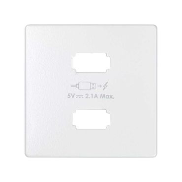 Simon 82 Detail Белый Накладка для зарядного устройства 2*USB