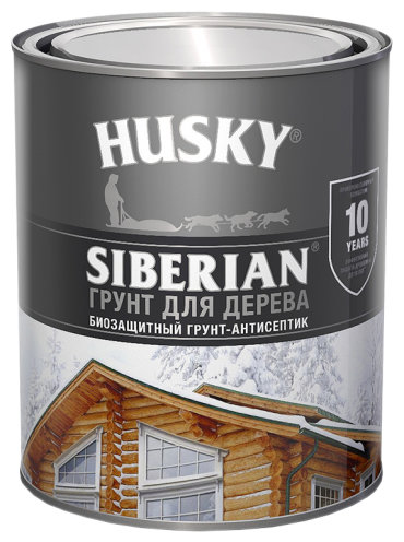 Грунтовка HUSKY SIBERIAN «Грунт для дерева» бесцветный 9л