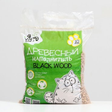 Наполнитель древесный Котэ Blackwood, 10 л