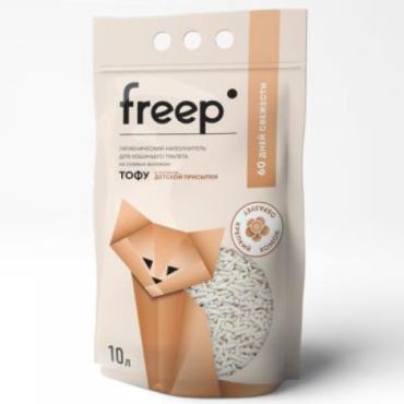 Наполнитель для туалета кошек Freep тофу с запахом детской присыпки 10 л