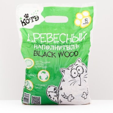 Наполнитель древесный КОТЭ Blackwood, 5 л