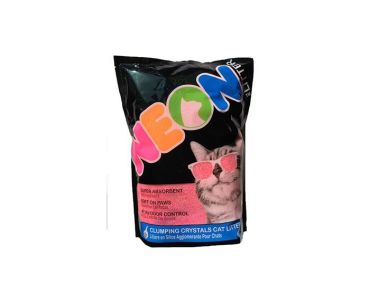 Neon Litter наполнитель силикагель, комкующийся, розовый 1,81 кг