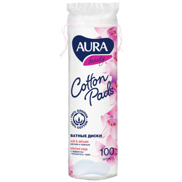 Ватные диски Aura 100 штук