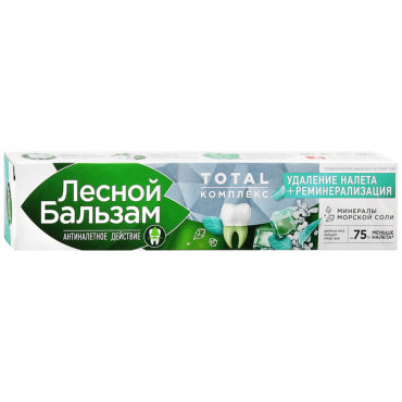 Зубная паста Лесной бальзам Total Комплекс с морской солью мятой и травами 75 мл