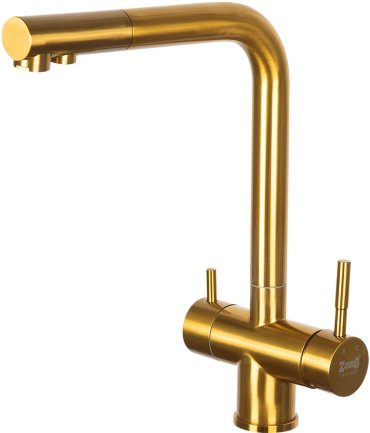 Смеситель Zorg Inox для кухонной мойки, бронза SZR-7039 BRONZE