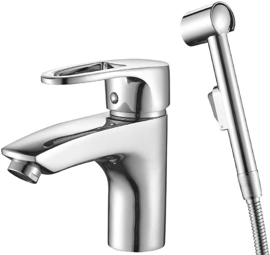 Смеситель для раковины с гигиеническим душем Decoroom DR70015