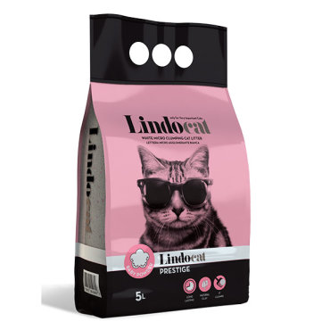 Наполнитель LINDOCAT Prestige комкующийся с ароматом детской пудры 5 литров