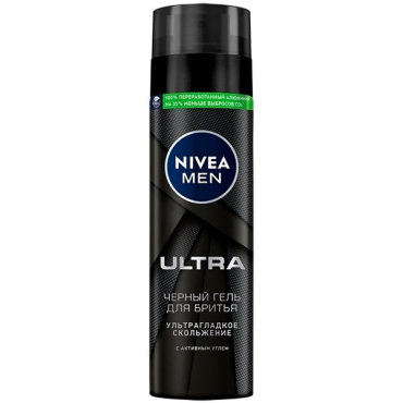 Черный гель для бритья ультра Nivea 200 мл
