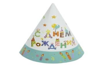 Колпачок с днем рождения свечи 6шт