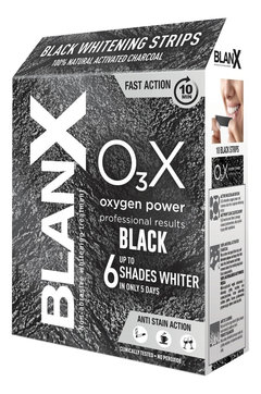 Blanx Отбеливающие полоски с углем Whitening Strips Black, 6 шт (Blanx, Специальный уход Blanx)