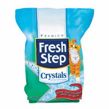 FRESH STEP Crystals Силикагелевый наполнитель для кошачьего туалета антибактериальный без добавок, 3,62 кг