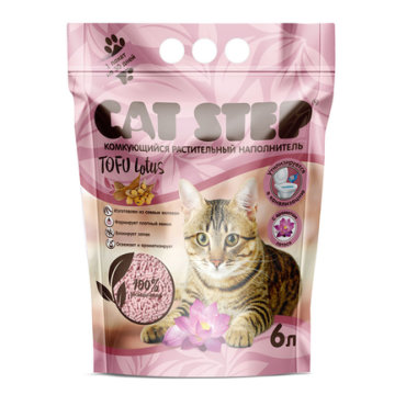 CAT STEP Наполнитель комкующийся растительный , 2,7 кг