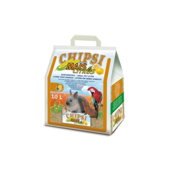 CHIPSI MAIS Citrus Наполнитель кукурузный для мелких животных, 10 л, 4,6 кг, 10 л